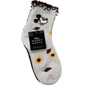 Wholesale - 3pk WOMEN MICKEY MOUSE THANKFUL QTR SOCKS SIZE 9-11 C/P 60, UPC: 300702414472